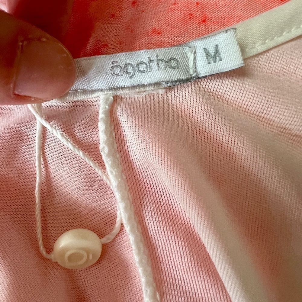 Brazilian Brand Agatha Orange Textured Fabric Relaxed Short Sleeves Dress M‎ - Picture 7 of 8